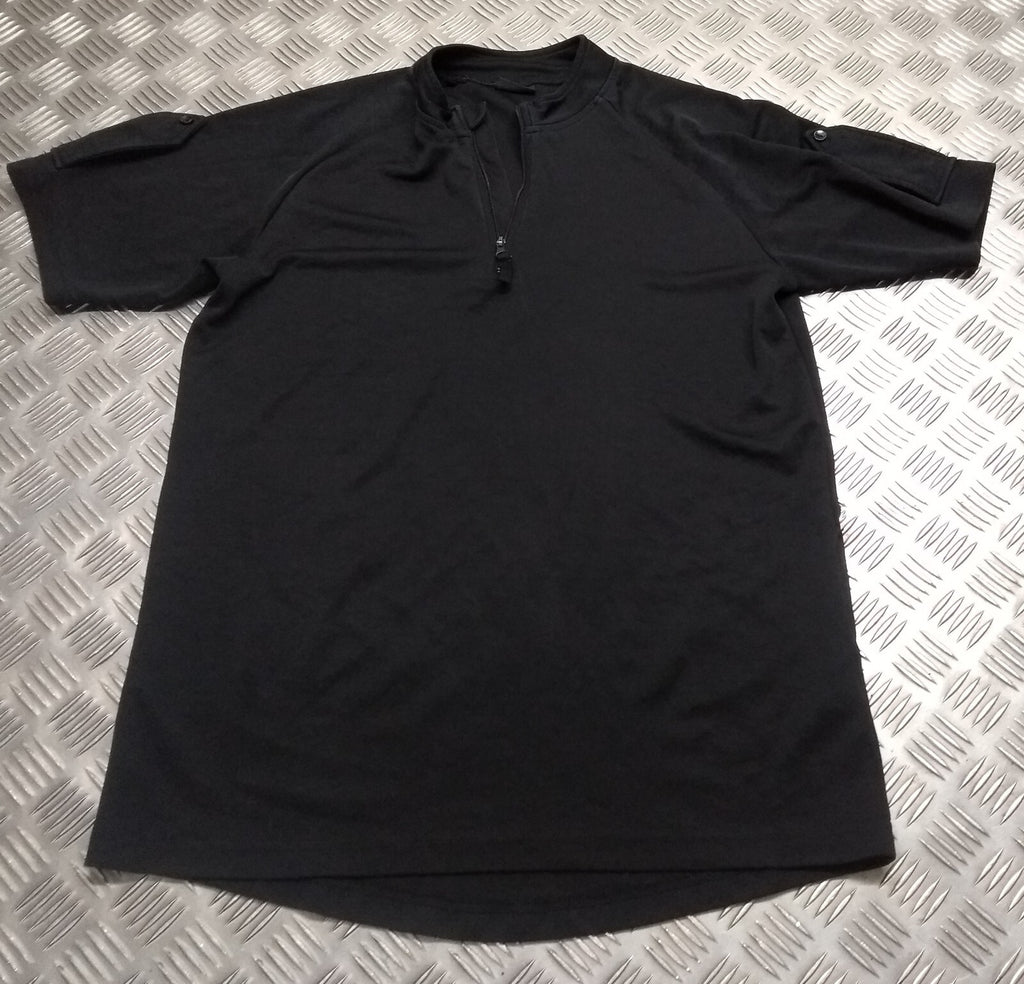 Black Technical Delta Stealth Self Wicking Technical Activewear Top Short Sleeve