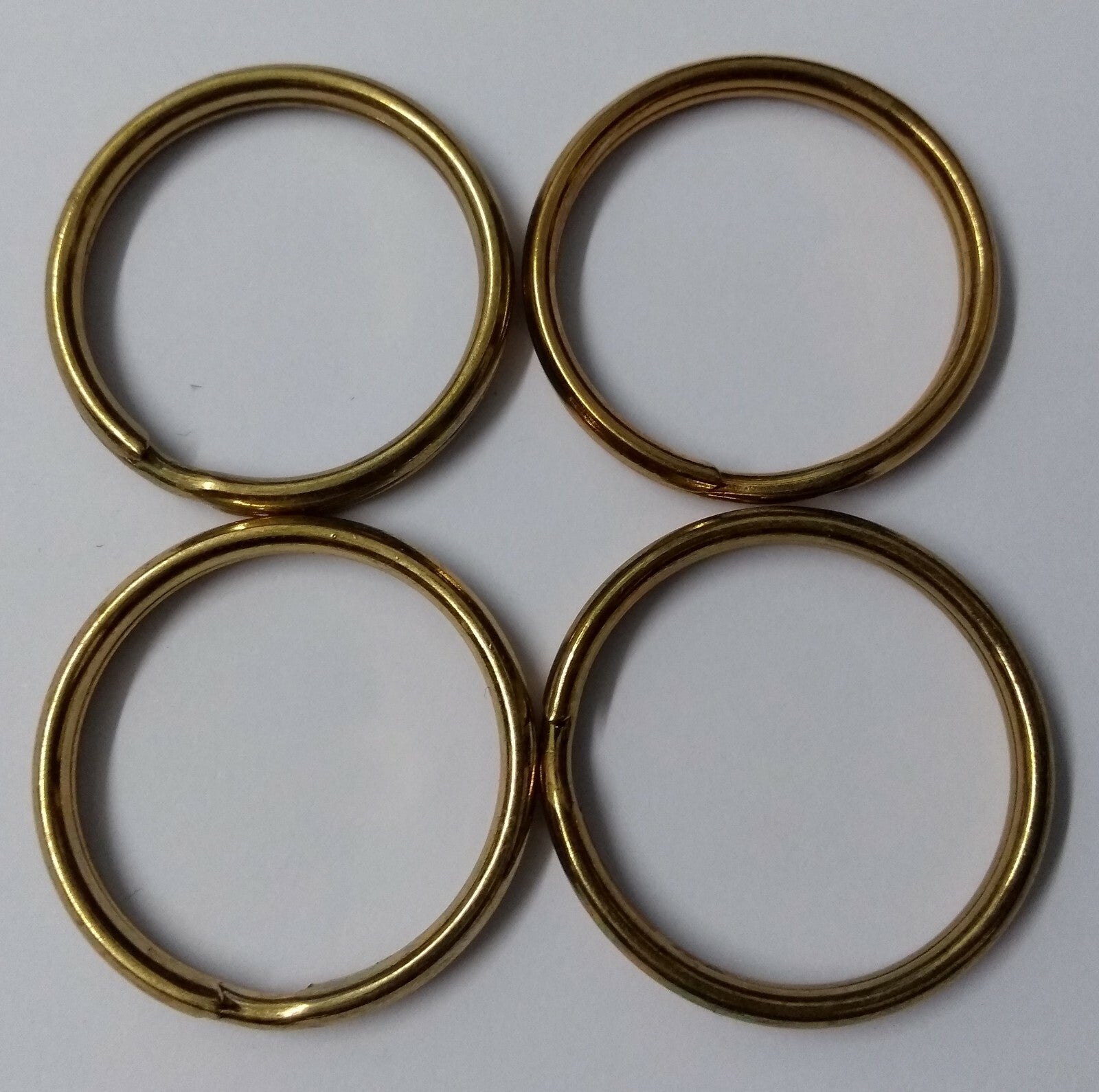 Genuine British Issue Brass Colour 1" Medium Size Split Rings X4 STD63