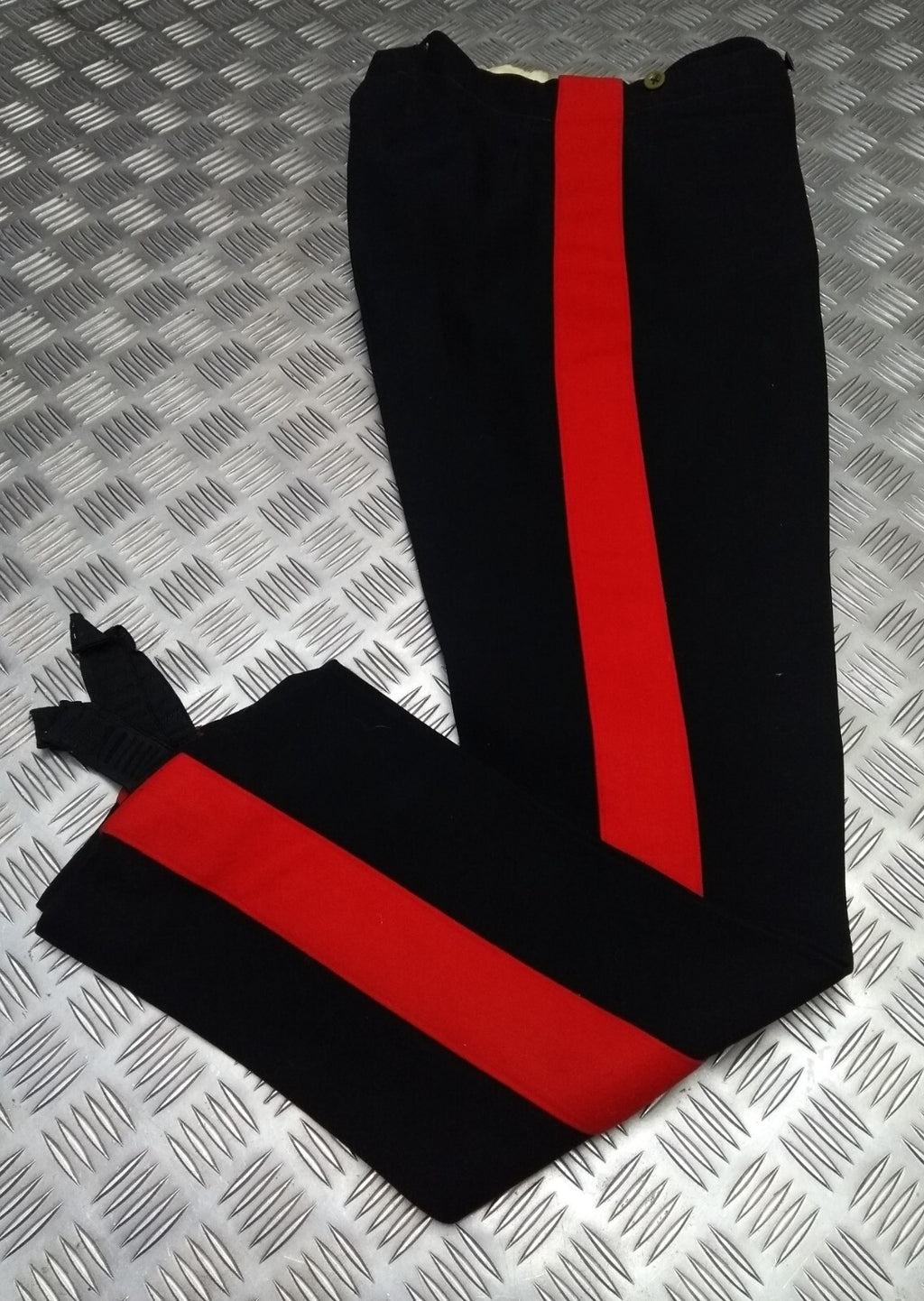 Vintage No1 Trousers Wide Red Stripe By Moss Bros London LTD with Defects