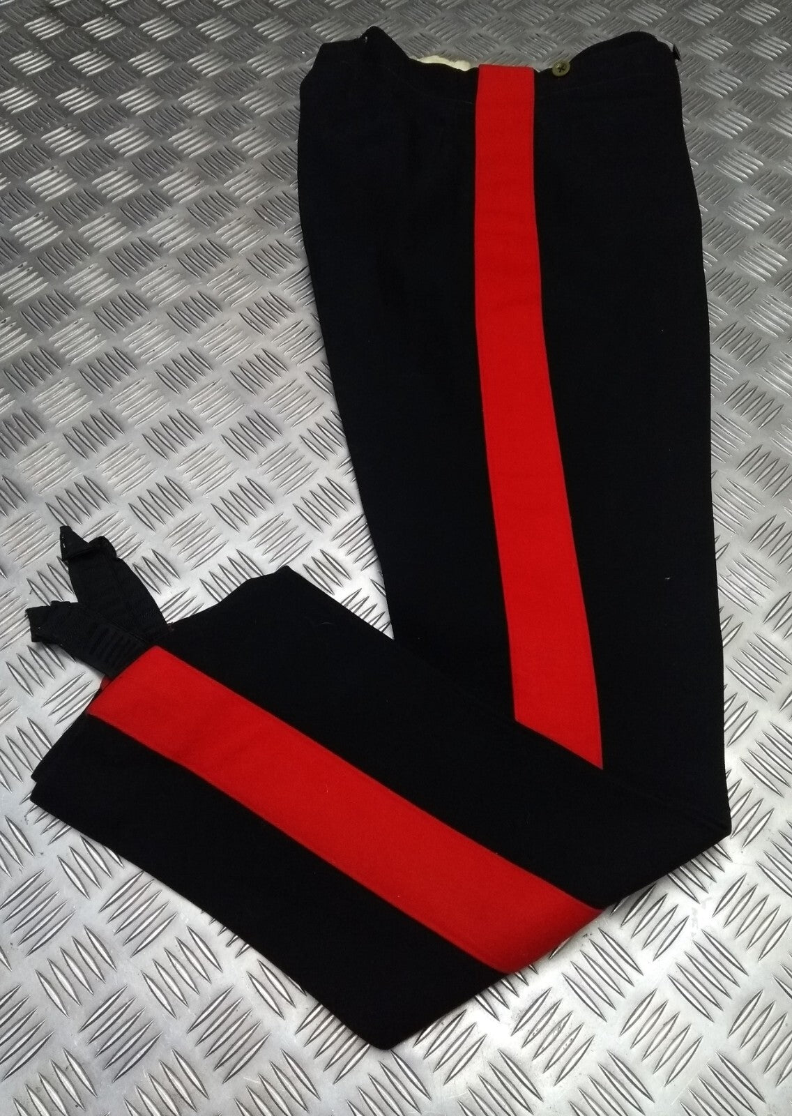 Vintage No1 Trousers Wide Red Stripe By Moss Bros London LTD with Defects