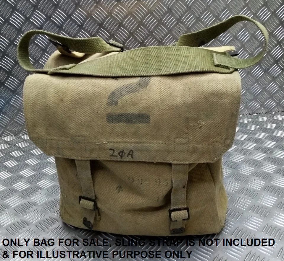 Vintage Canvas Pack 1937 Pattern Khaki Webbing Heavy Use Grade 2