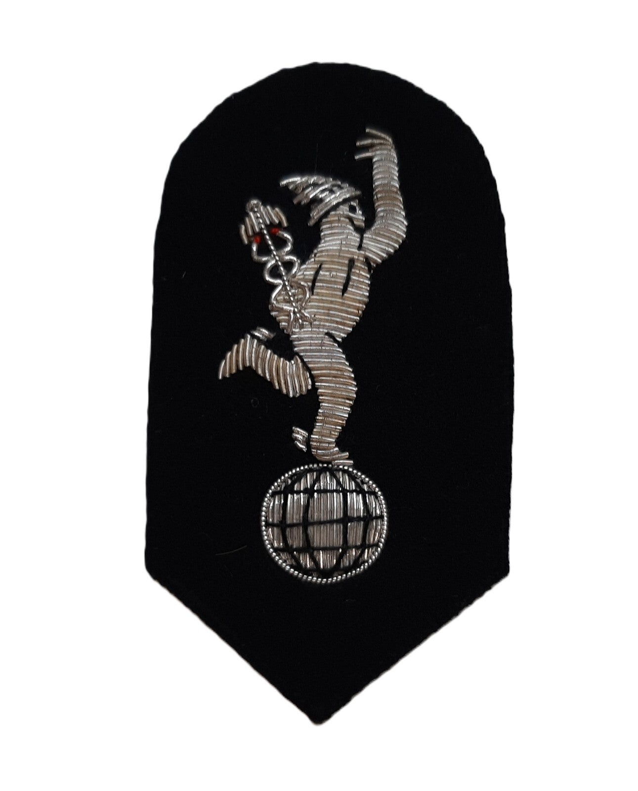 Signals No1 Dress Badge British Army Silver Embroidered Braided "Jimmy" Patch