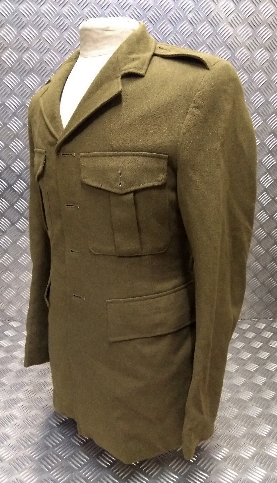 Vintage No2 Jacket Khaki Green Old Dress Pattern WW2 Re-enactment No Buttons
