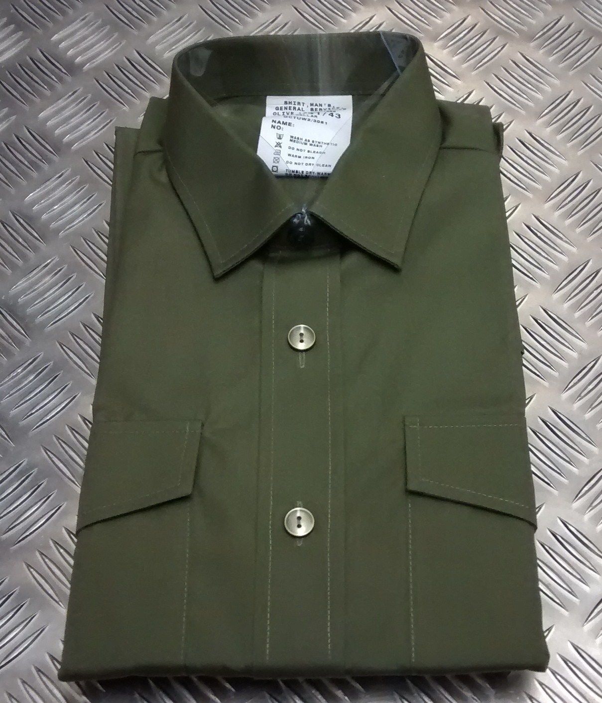 General Service Shirt Long Sleeve British Army Old Pattern Green Shirt