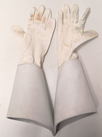 British Army Parade Gauntlet Gloves Household Cavalry White Leather Size 8
