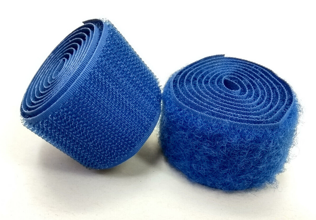 Light Blue 1" wide Rip & Grip / Hook & Loop 25" length Sew on type - NEW
