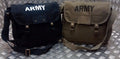 Military Type ARMY Print Canvas / Haversack Shoulder Bag Festival Asst Cols