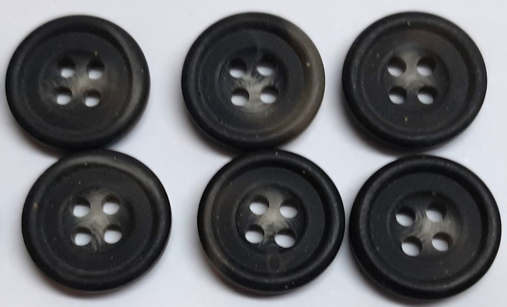 EX Army Buttons Old Stock British Made Mottled Grey 4 Hole Size 23L / 15mm