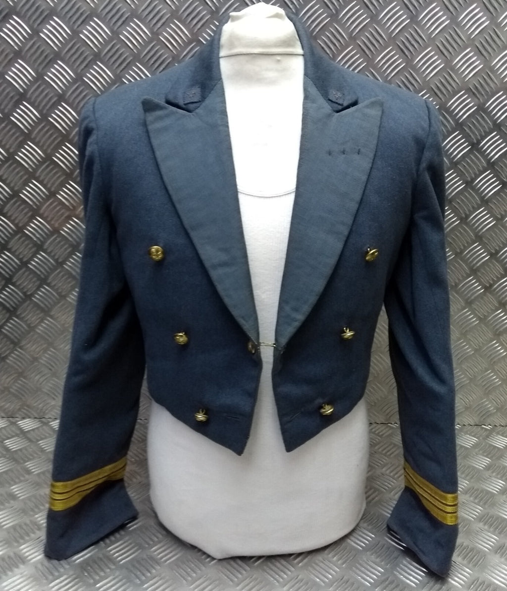 Vintage Mess Jacket RAF Royal Air Force with Cuff Ribbons and Kings Crown Buttons