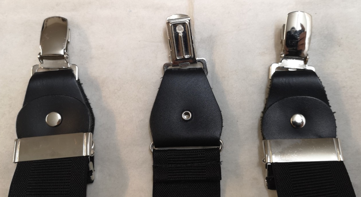 Various Clip-On / Button Elastic Braces / Suspenders Adjustable