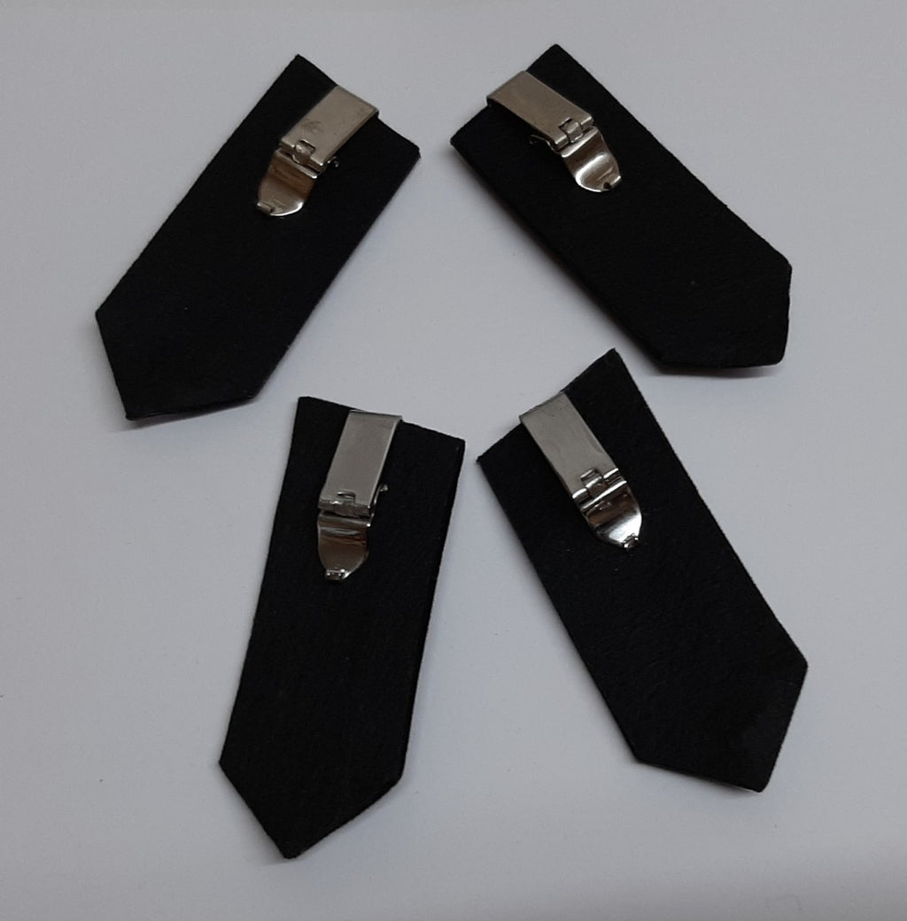 Clip on Gorgets Hand Made in Britain No1 Type Braided Oakleaf Collar Tabs 2 Sets
