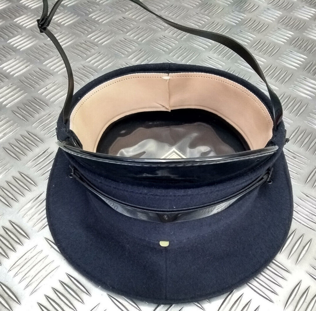 Black Dress Hat Genuine British Made Uniform Visor Cap - Assorted Sizes