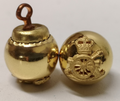 Royal Horse Artillery RHA Full Ball Mounted Gold Coloured Ceremonial Buttons 25L
