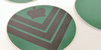 Rank Stickers for NBC CBRN Suit Various Ranks Black On Green - NEW