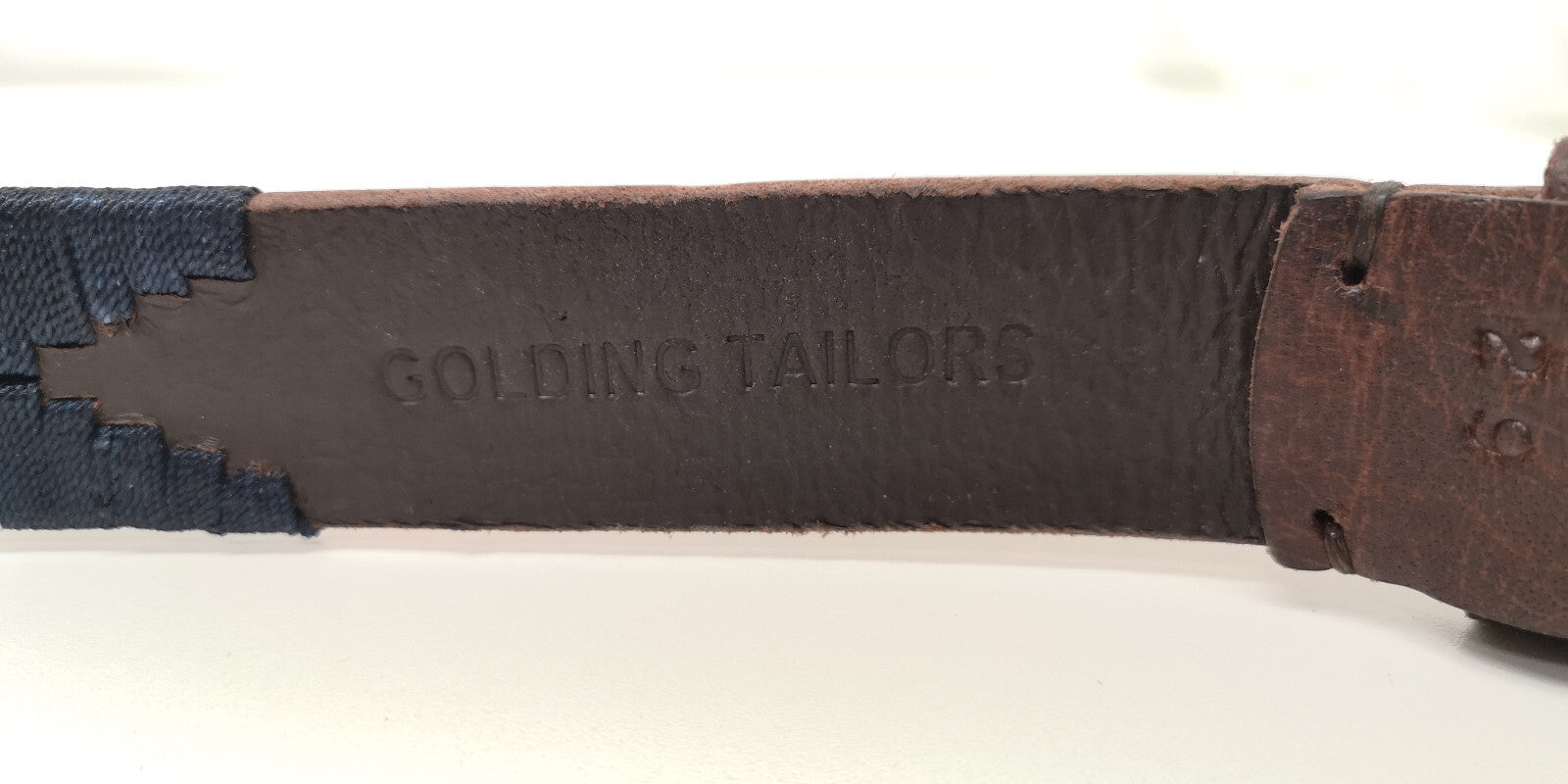 Leather Polo Belt with Brass Buckle Educational & Training Services ETS Size 30"