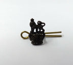 Genuine British Royal Marines RM Bronze Colour Subdued Crown Pin Badge