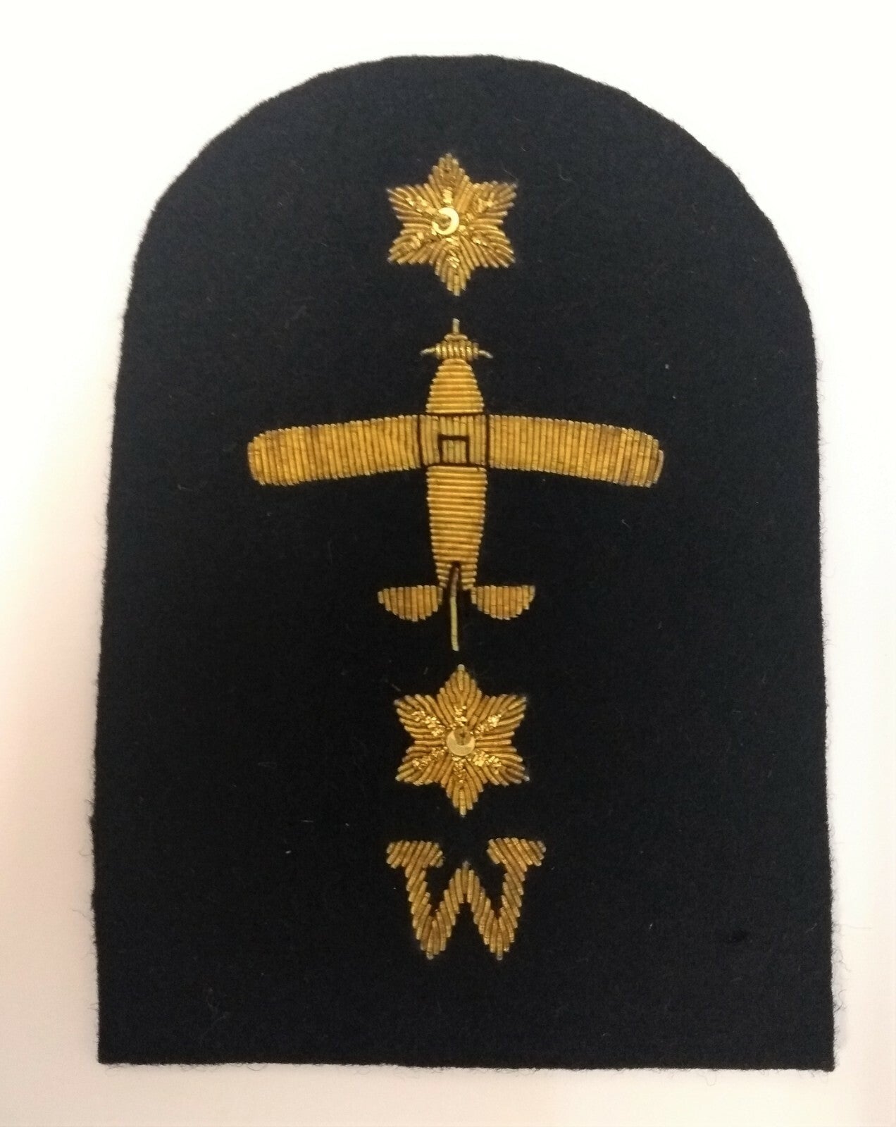 Genuine Vintage British Royal Navy Leading Rate Aircraft (W) Wire Badge