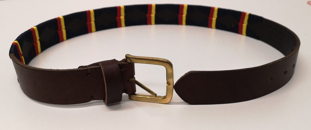 Royal Electrical and Mechanical Engineers REME Leather Polo Belt Brass Buckle