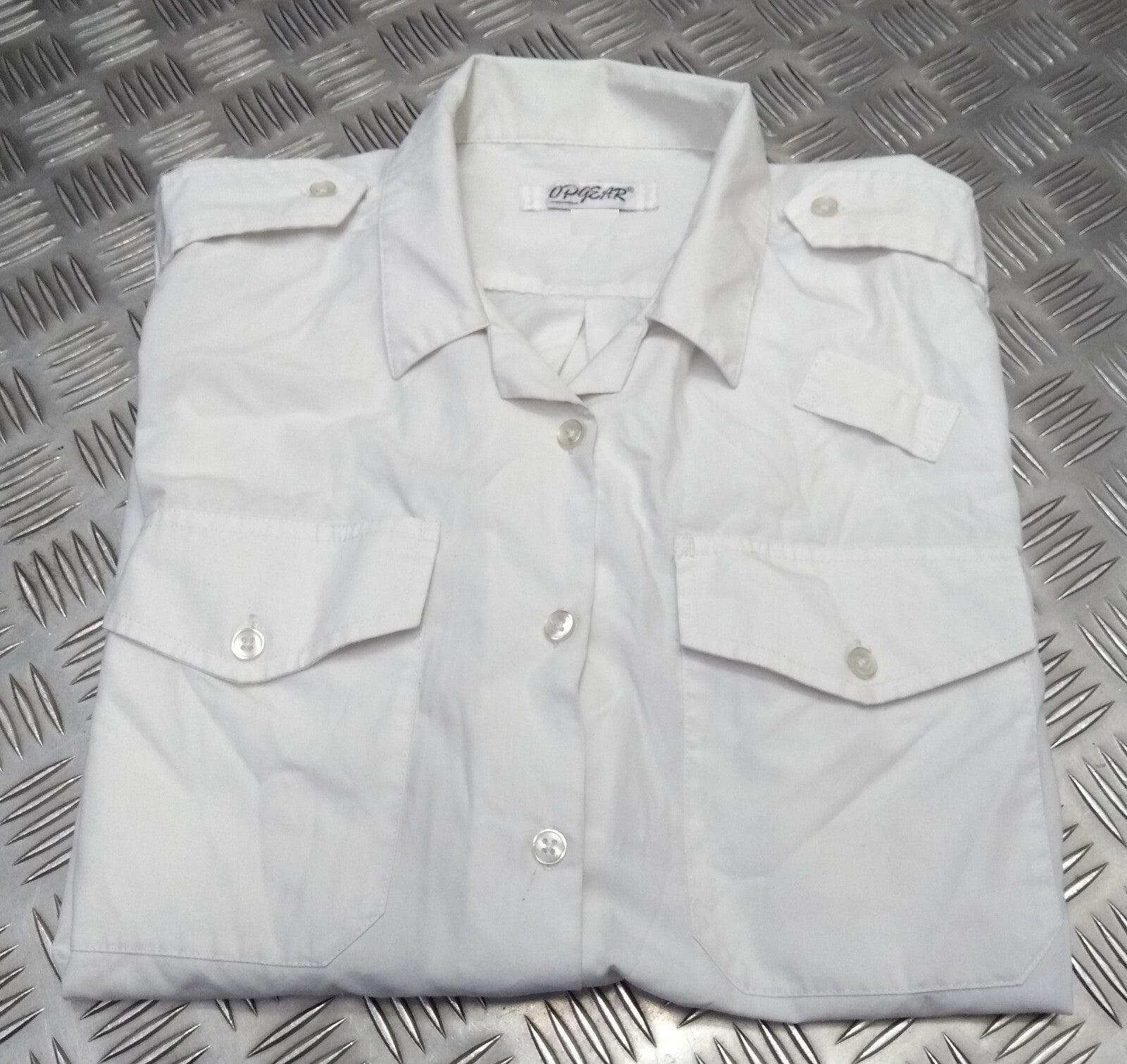 OPG White Shirt Short Sleeves British Security Style Womans Size 22