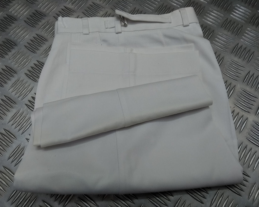 White Naval Trousers Officer & Gentleman Class 1 British Royal Navy Marked 28"