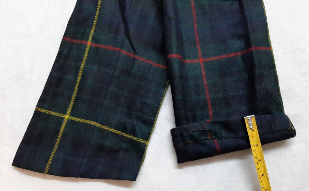 Vintage Army Trews No8 British Scottish Tartan Hunting Stewart SDG QVS Pattern