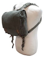Vintage Army Backpack Cotton Canvas Small Back Pack Field Bag Grey/Green