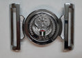 Abu Dhabi Buckle UAE Chrome Insignia Belt Locket Clasp Made in England 52mm