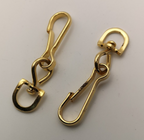 Lanyard Hooks/Clips Swivel Brass Coloured