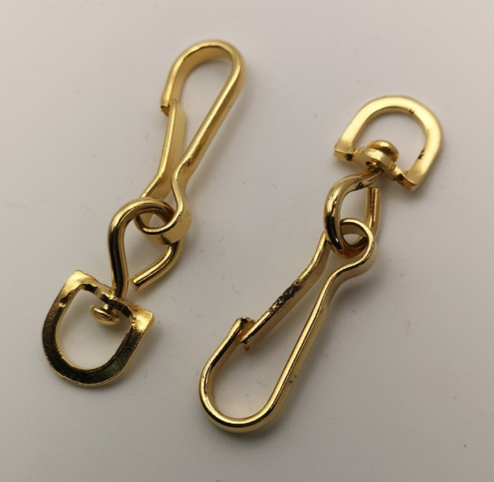 Lanyard Hooks/Clips Swivel Brass Coloured