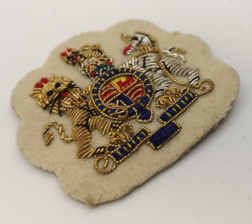 Lancers Regiments Badge Warrant Officer Class 1 WO1 Queen's Crown Gold on White