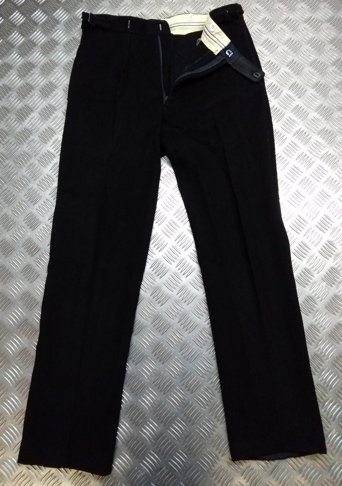 Vintage Naval Trousers 60s Pattern British Navy Brushed Wool Senior Officer 32"