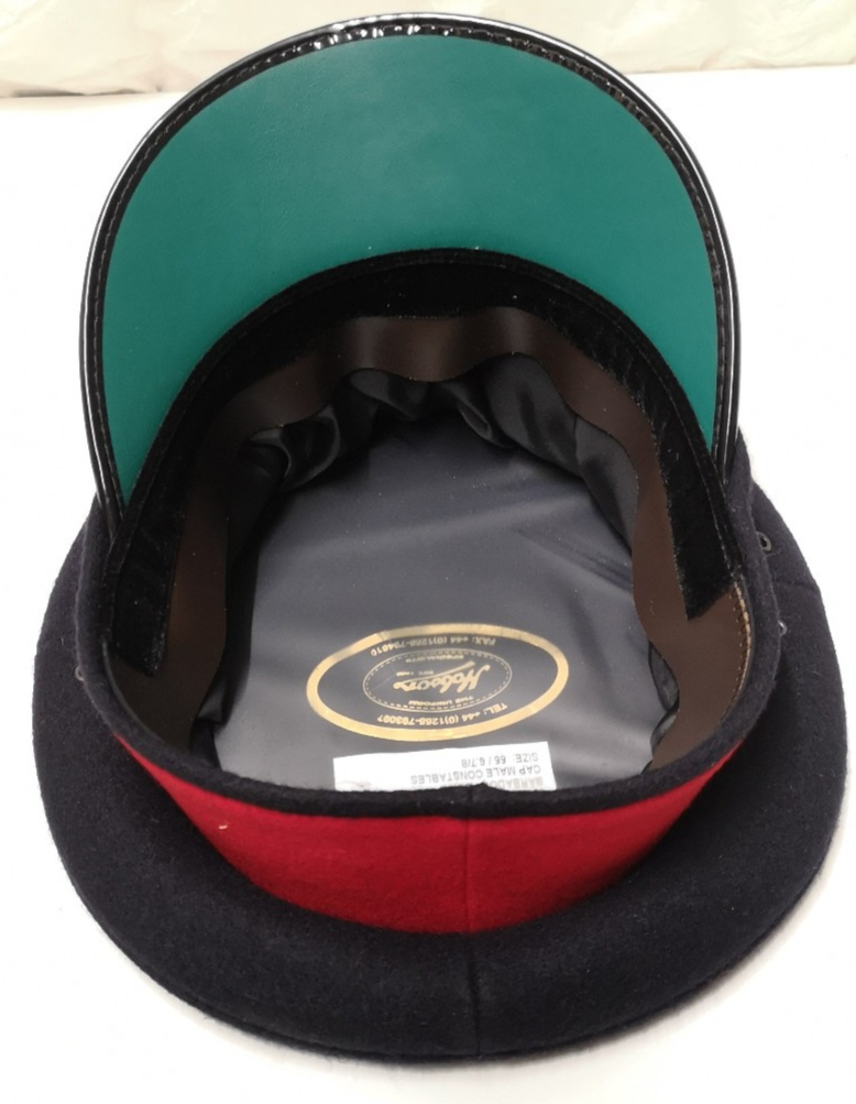 Dark Blue Red Plain Peaked Dress Hat / Parade Cap 55cm