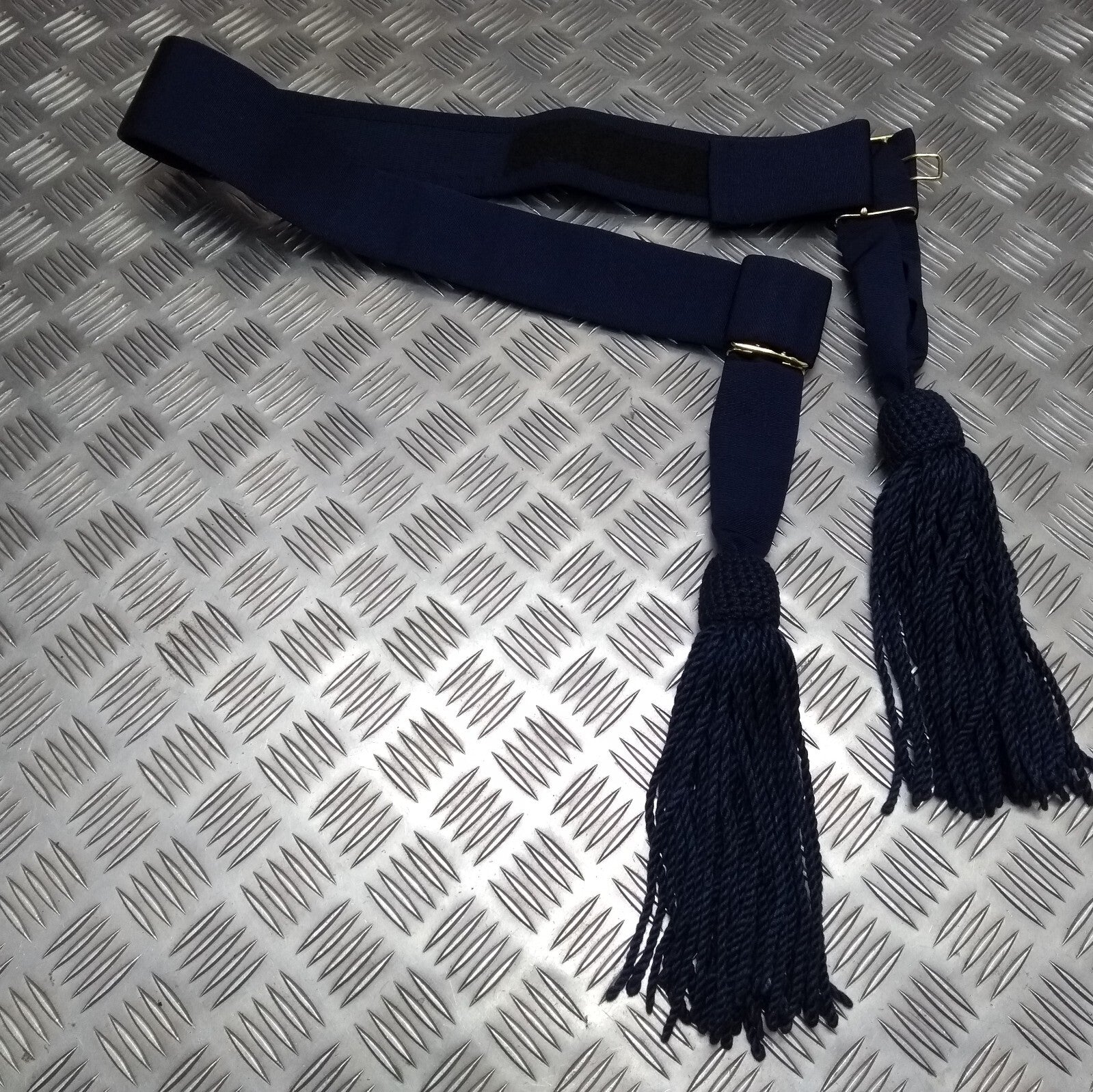 Navy Waist Sash With Tassels For Ceremonies Parade Dress