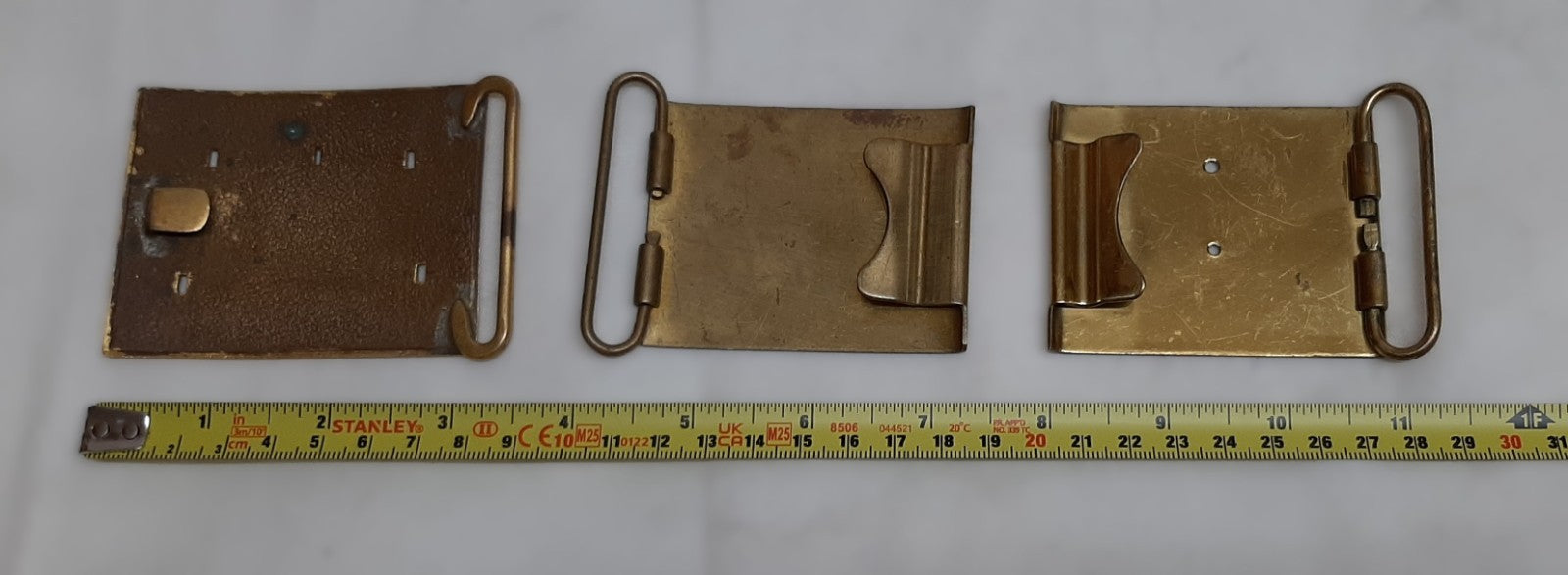 British Buckles set of 3 Miscellaneous Waist Belt Plate Type