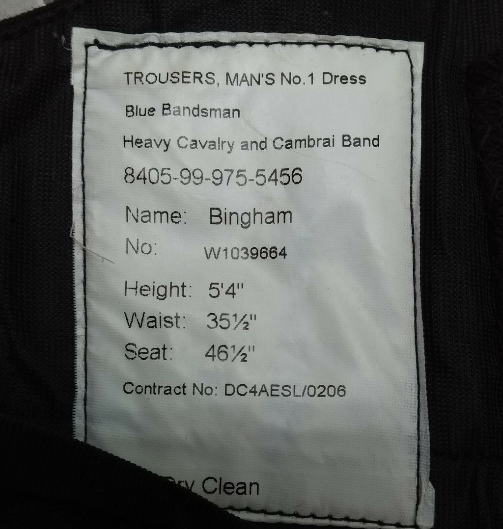 No1 Dress Trousers Heavy Cavalry & Camrai Band Pattern Trousers