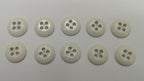 Genuine Vintage Issue 4 Hole Plastic Buttons Naval White 14mm