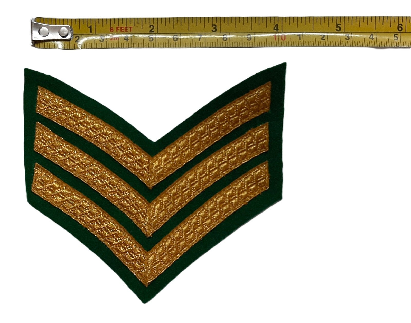 Mess Kit Chevrons Sergeant 3 Gold Bar Mid Green British Army Old Pattern SGT