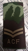 Genuine British Army Woodland Camo ACF Corporal Rank Slide Epaulette NEW CD2