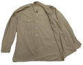 Vintage Combat Shirt Army Style Fawn / Khaki Dress Long Sleeves Size 15"