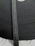 Black Scalloped Edge Viscose Ribbon / Lace