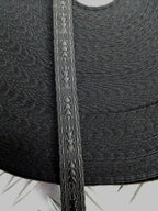 Black Scalloped Edge Viscose Ribbon / Lace