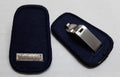 Rank Collar Badges 1 Silver Bar on Blue With Metal Clip Fixings 1 Pair