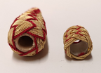 Gold & Crimson Wire Acorn and Turks Head for Sword Knots
