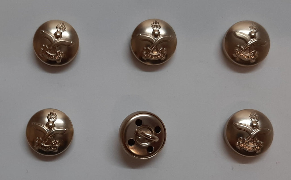 Gurkha Engineers Buttons X6 Small Size 22L Dress British Army "Queens" Insignia