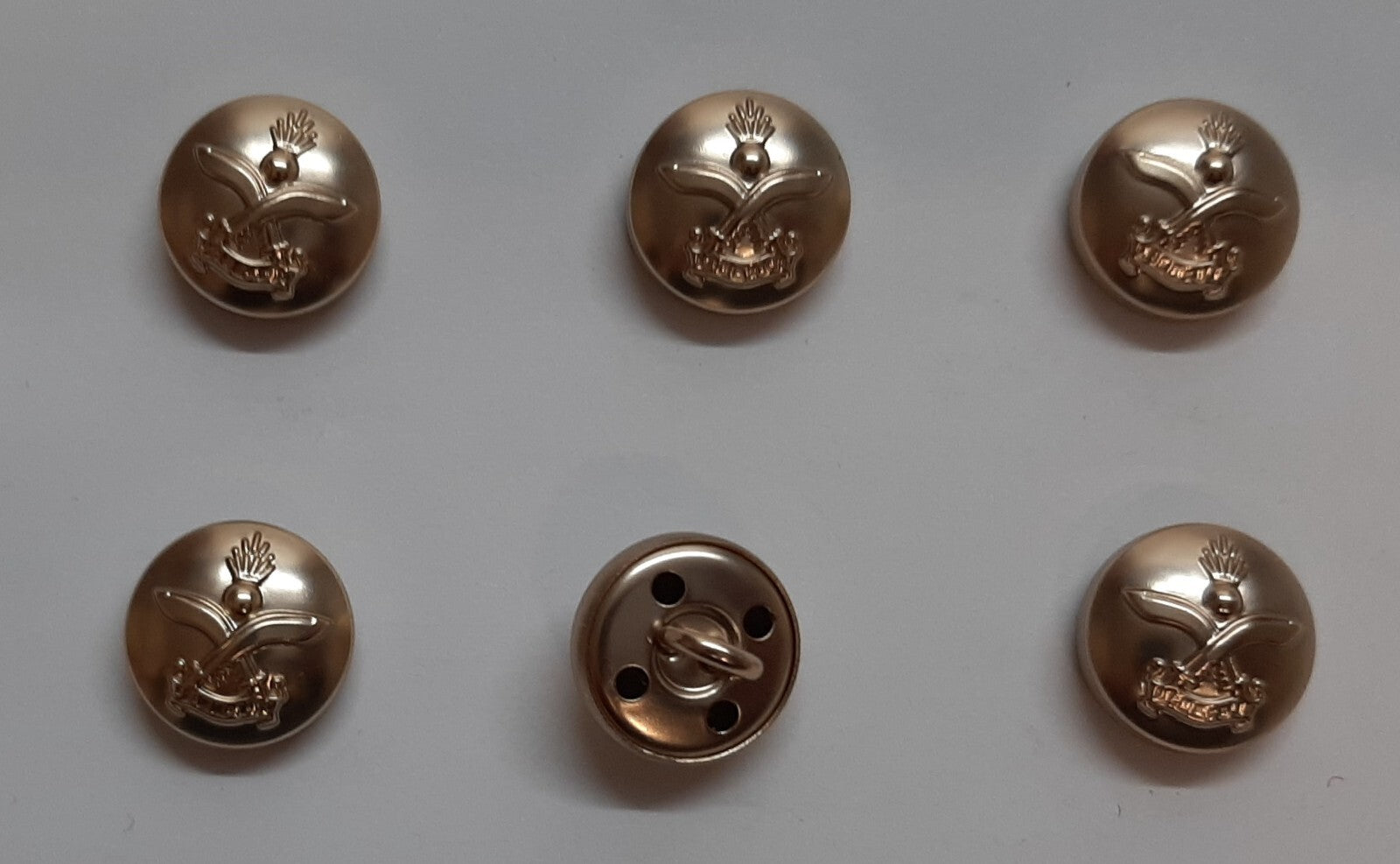 Gurkha Engineers Buttons X6 Small Size 22L Dress British Army "Queens" Insignia