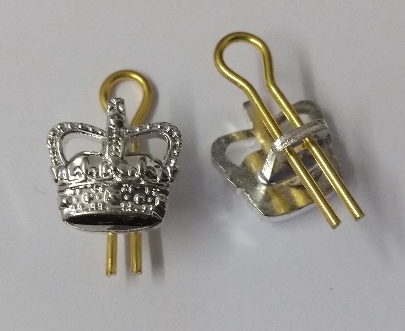 Genuine British Standard Dress Issue Small 1/2" Queens Crowns X2 GIM97