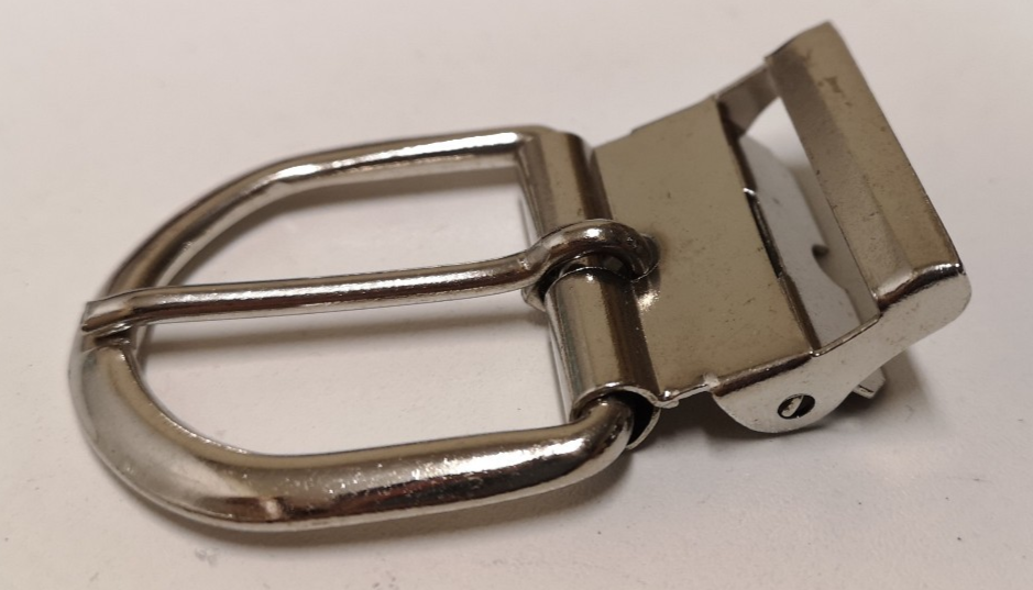 Chrome Colour Belt Buckles Single Prong Strap Slider Toothed