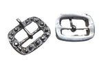 High Sheriff Buckle Silver & Diamond Finish 1 Pair of Small Decorative Buckles