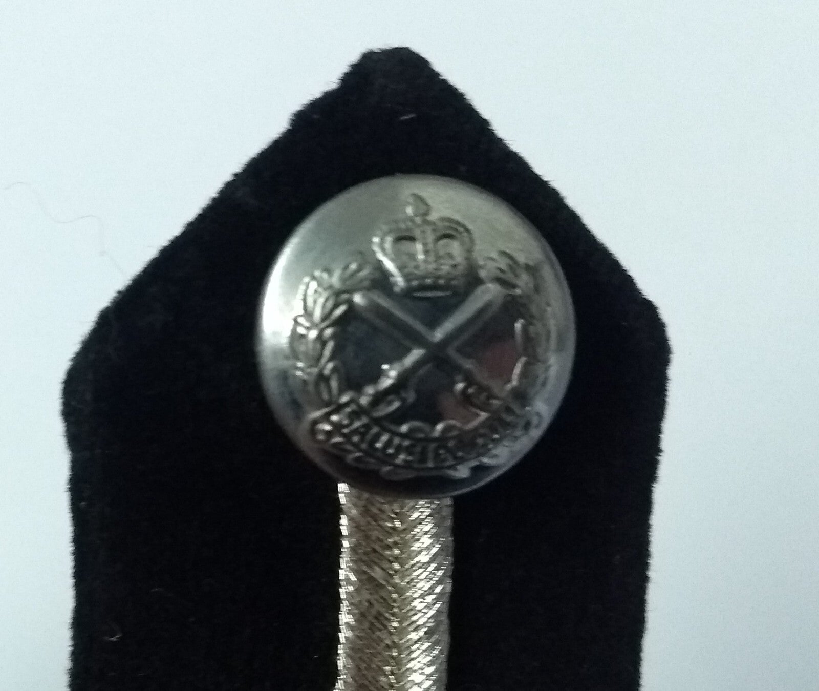 Fiji Gorgets Collar Tabs With Silver Detail Chrome Officers Insignia Buttons