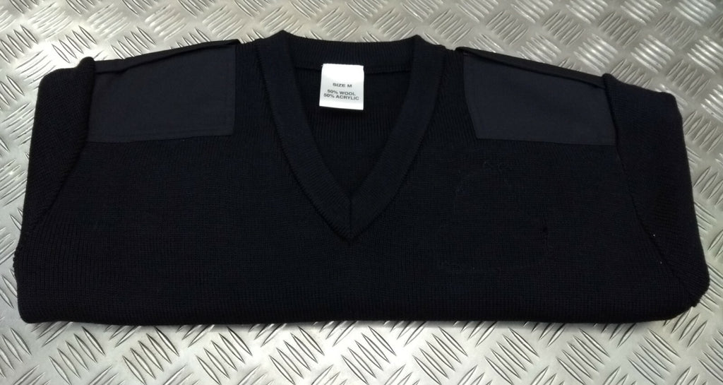 British Navy V-Neck Jumper Pullover Faulty Size Medium